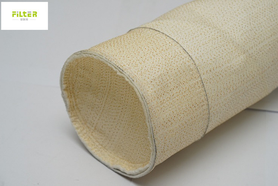 450 - 550g υψηλής θερμοκρασίας τσάντες φίλτρων βιομηχανίας τσιμέντου Nomex Aramid ΜΑΔ P84
