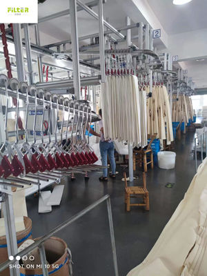 Τσάντα φίλτρων 550GSM Nomex με την υψηλής θερμοκρασίας κόλλα σιλικόνης