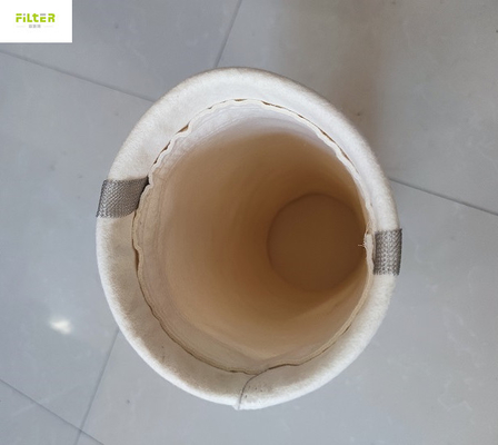 Μανίκια φίλτρων 500GSM Aramid Nomex με το δαχτυλίδι SS και την υψηλής θερμοκρασίας κόλλα
