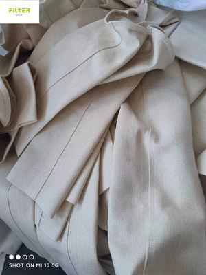 Μανίκια φίλτρων 500GSM Aramid Nomex με το δαχτυλίδι SS και την υψηλής θερμοκρασίας κόλλα