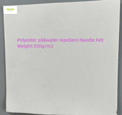 350gsm - 550gsm Βιομηχανικό ύφασμα φίλτρου Πολυεστερικό λάδι απωθητικό νερού για σακούλα φίλτρου