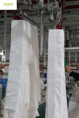 Συνήθειας άσπρη PTFE τσάντα φίλτρων σκόνης πτυχωμένη αφαίρεση για το συλλέκτη σκόνης