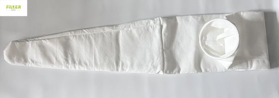 Φίλτρο σακούλα πολυεστέρα για συλλογή σκόνης σε υγρά και όξινα περιβάλλοντα στις βιομηχανίες τσιμέντου και εξόρυξης με επάνω SS Snapband