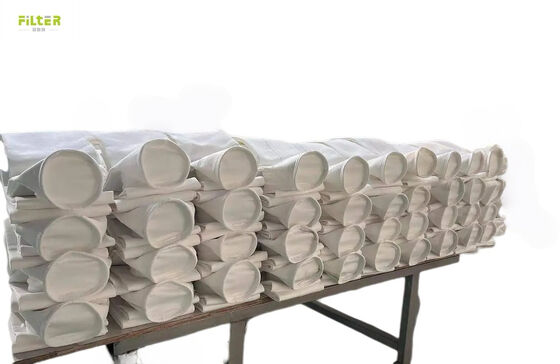 Βιομηχανικά φίλτρα σακούλες από τσόχα Πολυεστέρας Nomex PTFE PPS P84 Fiberglass για τη συλλογή σκόνης σε τσιμέντο, ανθρακωρυχείο, χαλυβουργείο και συναφείς βιομηχανίες