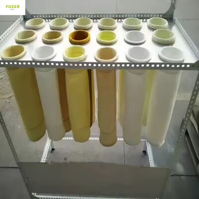 Σάκοι φίλτρου συλλέκτη σκόνης από πολυεστέρα Nomex PTFE PPS P84 υαλοπλαστικής για συλλογή σκόνης σε ορυχεία τσιμέντου, άνθρακα και χάλυβα