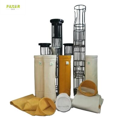 Διάρκεια ζωής P84 Αραμίδιο Πολυεστέρα PPS PTFE σακούλα φίλτρου για εργοστάσιο χάλυβα