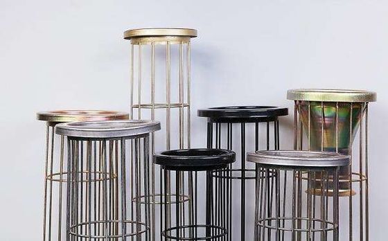 σχέδιο Cutomized κλουβιών τσαντών φίλτρων 16 κάθετο καλωδίων SS304 βιομηχανικό για την τσάντα φίλτρων σκόνης