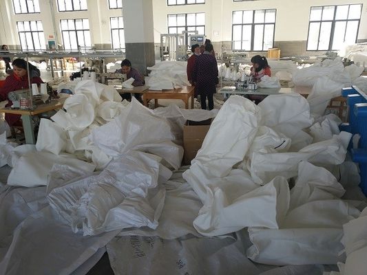 Προσαρμοσμένη φερμουάρ άσπρη τσάντα φίλτρων πολυεστέρα υγρή για την κατεργασία ύδατος