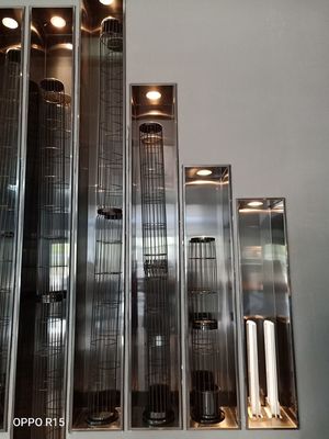 Πτυχωμένη αστέρι τσάντα φίλτρων πολυεστέρα 450GSM 550GSM για τα συστήματα συλλεκτών σκόνης